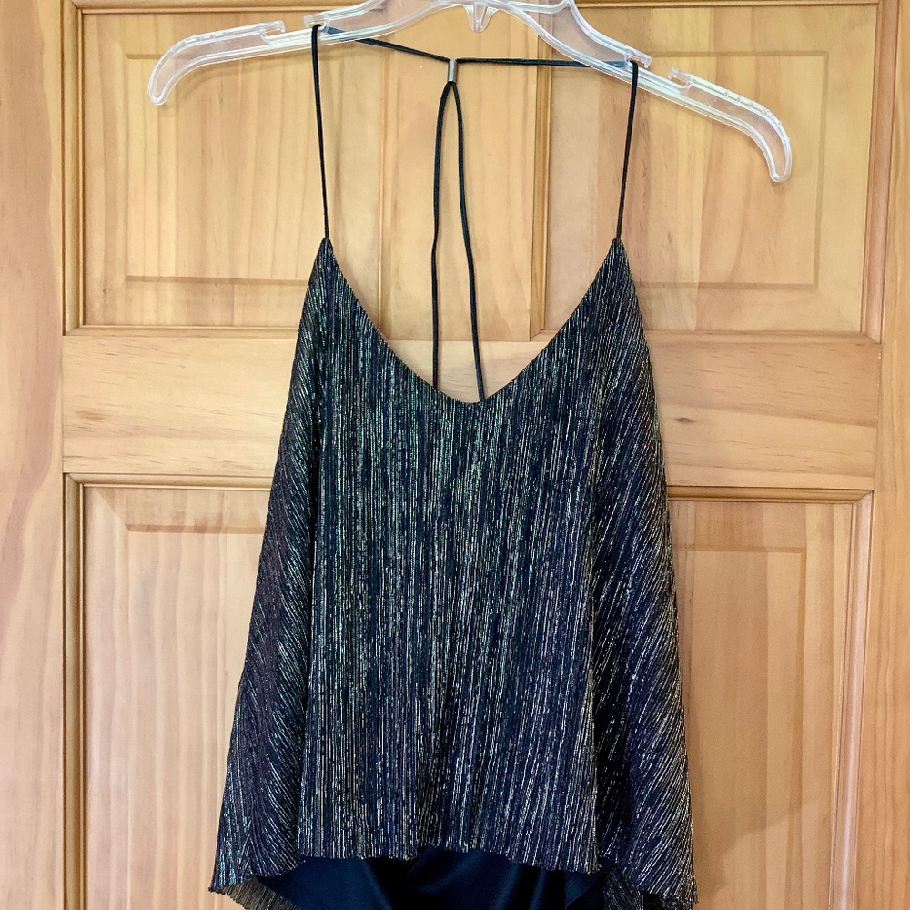 Express Black Gold Shimmer Cami